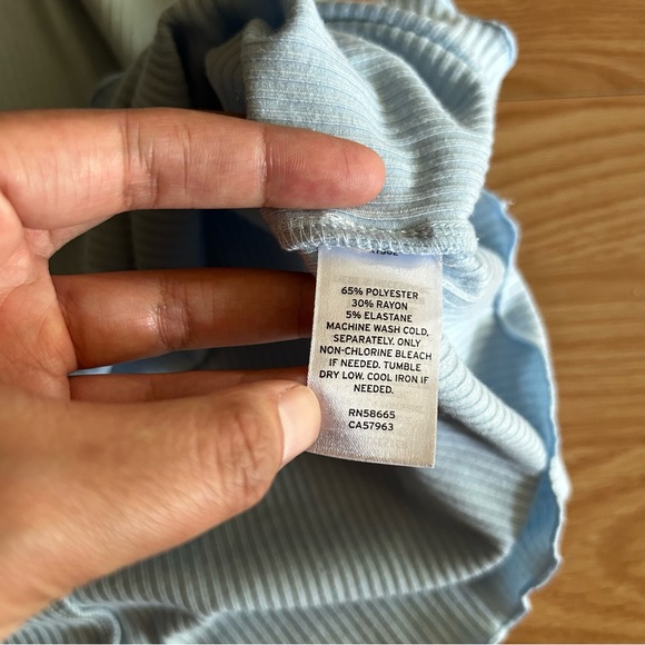 BP. Light Blue Ribbed Mini Dress Small - Picture 3 of 7